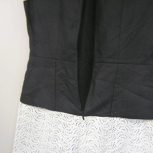 TIBI LINEN EYELET SHIFT DRESS SIZE 4 - Picture 9 of 13